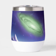 Mug de galaxie cosmique - Nebula verte sur le mont