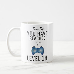 Mug de gamer personnalisé, cadeau 18ème anniversai