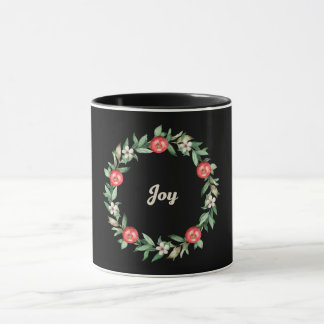 Mug de gerbes de Noël rose Floral | Joie