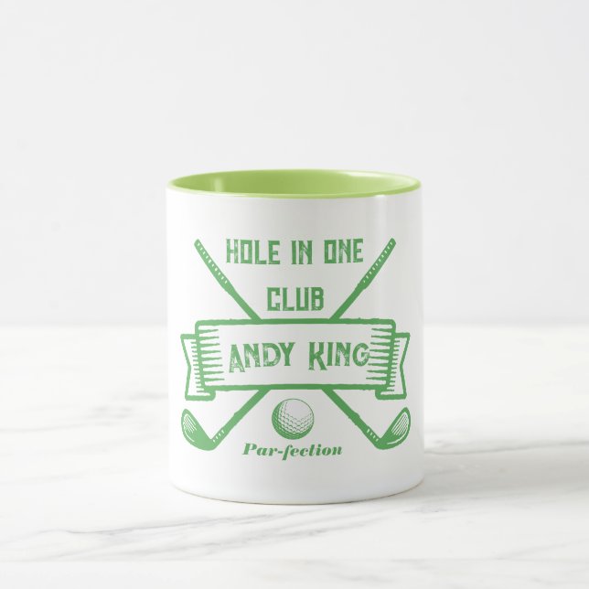 Mug de golf avec un trou en un - Cadeau personnali (Centre)