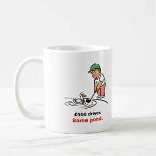 Mug de golf drôle : Driver à 400£, même étang
