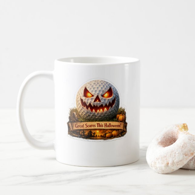 mug de golf Halloween (Avec donut)
