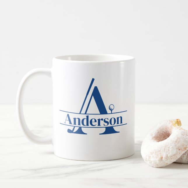 Mug de golf - Nom personnalisé (Avec donut)