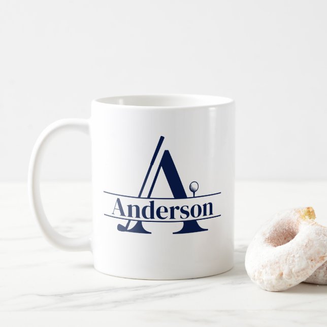 Mug de golf - nom personnalisé (Avec donut)
