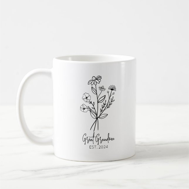Mug de grand-mère personnalisée, nouvelle Mug de g (Gauche)