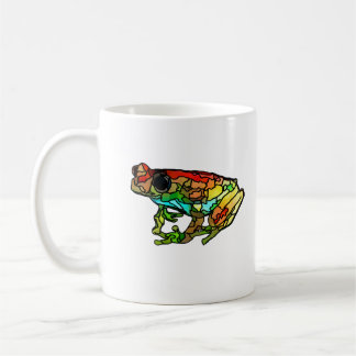 Mug de grenouille en verre coloré
