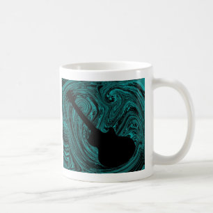 Mug de guitare Abstraite, Turquoise