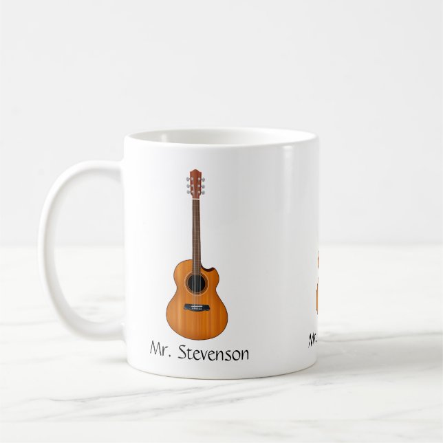 Mug de guitare acoustique naturelle (Gauche)
