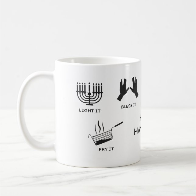 Mug de Hanouka - Béni, Allume-le, Fais-le (Gauche)