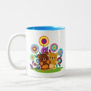 Mug de jardin avec des ours de dessin animé mignon