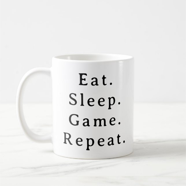 Mug de jeu - Mangez le sommeil jeu Répéter (Gauche)
