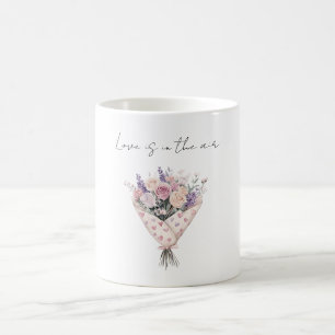 Mug De jolies roses roses crème lavande amour floral
