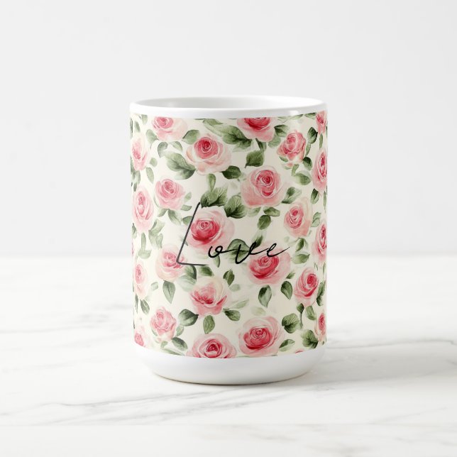 Mug De jolies roses roses florales (Centre)