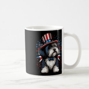 Mug De Juillet Patriotique Porté Collie Dog Us Drapeau