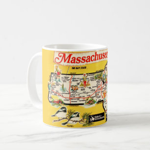 Mug de la carte d'état du Massachusetts