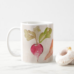 Mug de la Coupe du Café - Aquarelle Radish, Carott
