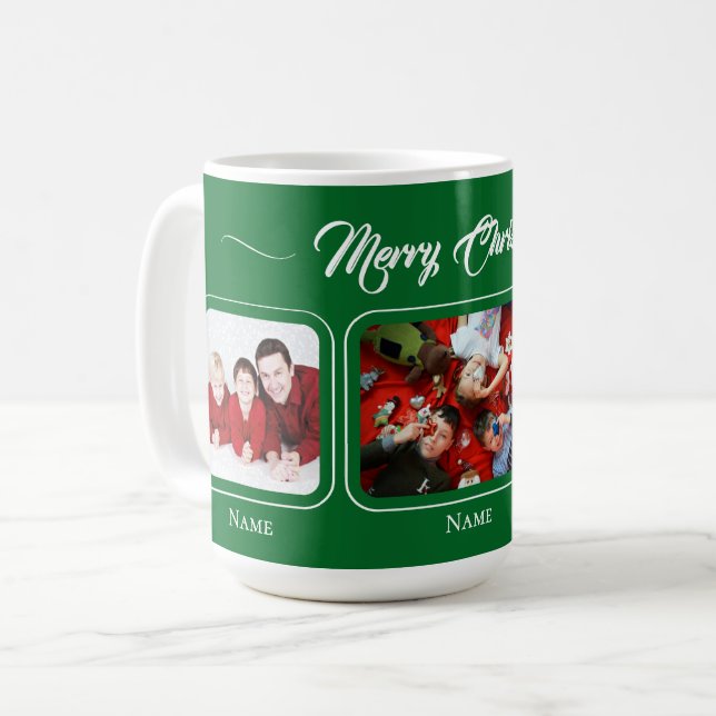 Mug de la famille vert de Noël (Devant gauche)