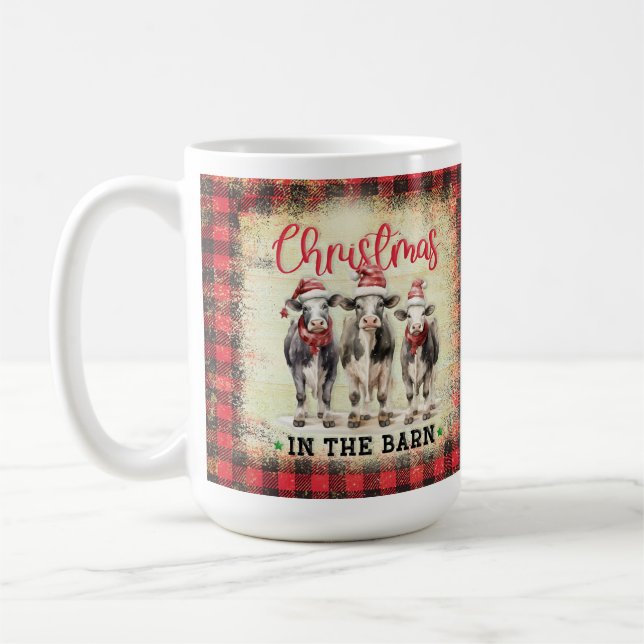 Mug de la ferme Heifer de la vache de Noël, cadeau (Gauche)