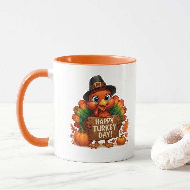 Mug de la fête de Thanksgiving (Avec donut)