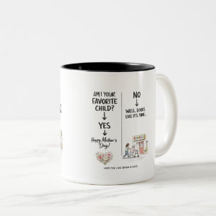Mug de la fête des Mères drôle Enfant préféré Gif 