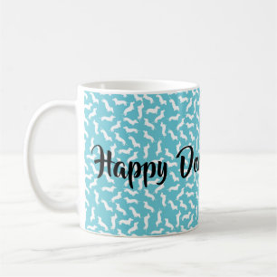 Mug de la Fête des Mères Turquoise et Blanc Doxie
