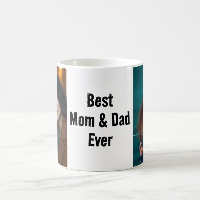 Mug de la Fête des Parents - Meilleure Maman & Pap (Centre)