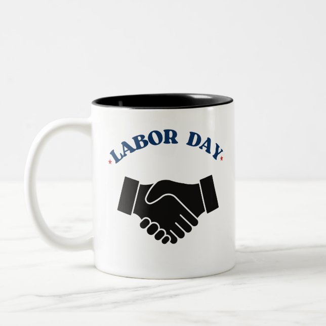 Mug de la fête du travail - Design patriotique rou (Gauche)