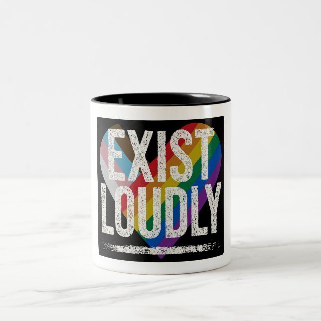 Mug de la fierté de l'arc-en-ciel déclaration Exis (Centre)