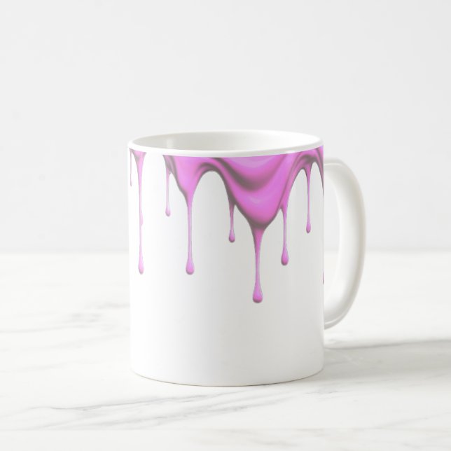 Mug De la glace dégouline le long d'un mug. (Devant droit)