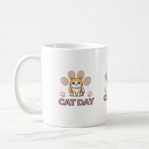 Mug de la Journée du Chat Mignon – Tasse à café de