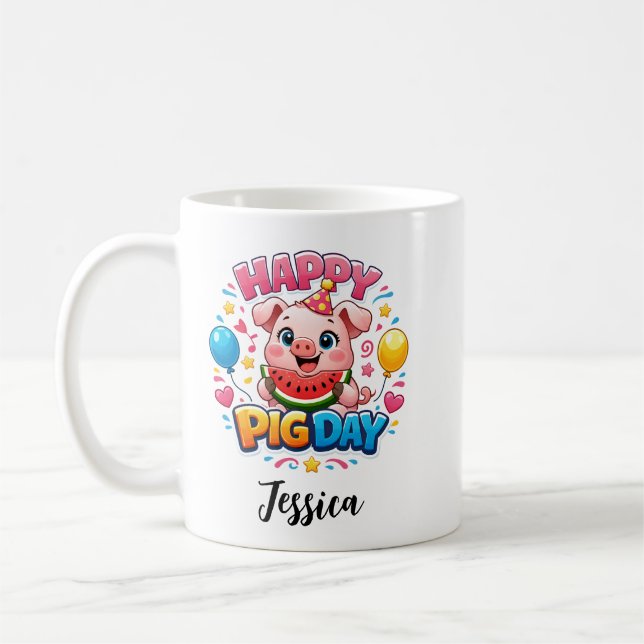 Mug de la Journée du Cochon Mignon – Amoureux de C (Gauche)