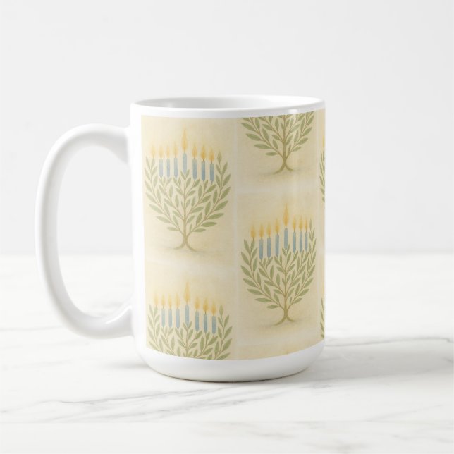 Mug de la ménorah de Channukah (Gauche)