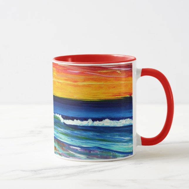 Mug de la plage au coucher du soleil de l'art de S (Droite)