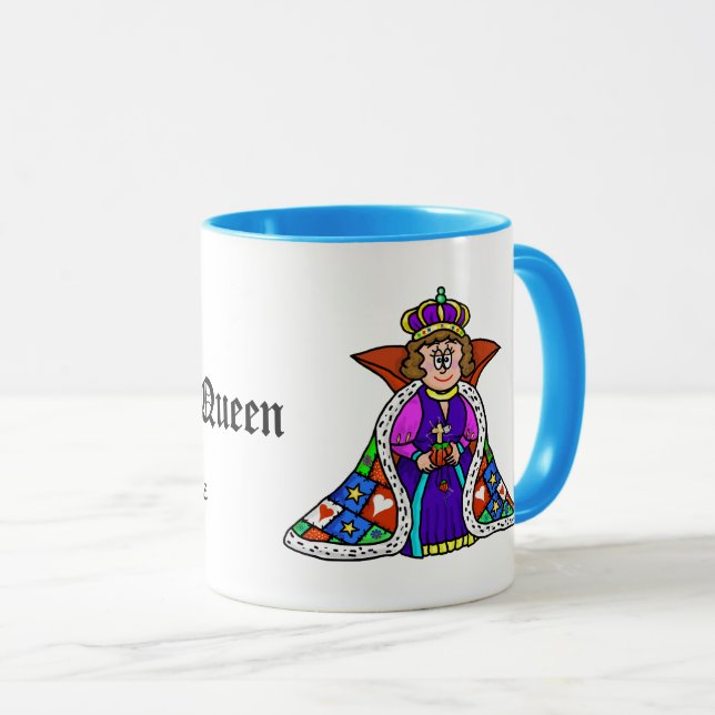 Mug de la reine de courbure - Personnaliser portan (Devant droit)
