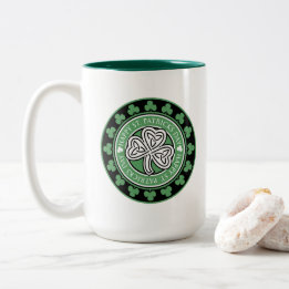 Mug de la Saint Patrick à deux tons personnalisabl