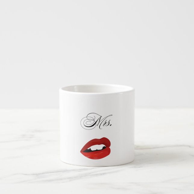 Mug de la Saint-Valentin avec baiser au rouge à lè (Devant)