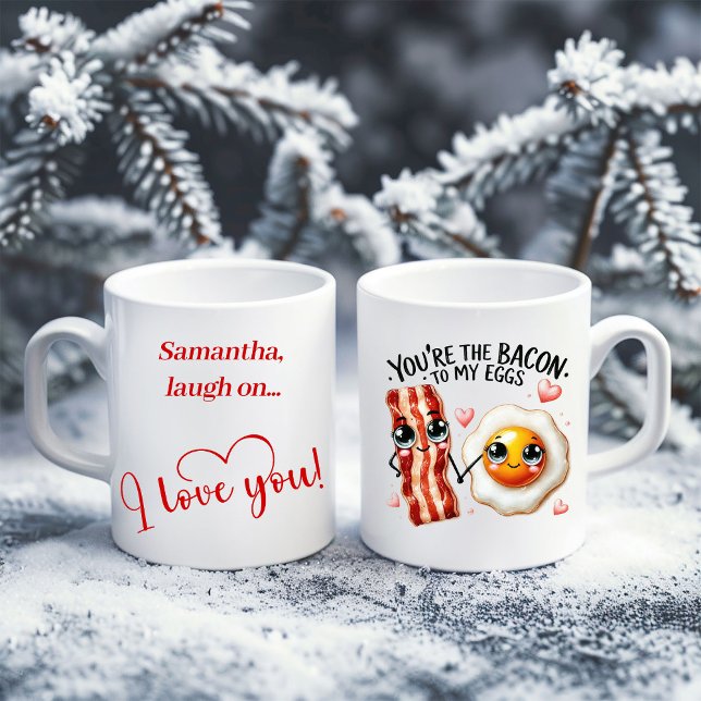 Mug de la Saint-Valentin avec nom personnalisé et  (Custom Name Valentine Mug Funny Food Love Quote)
