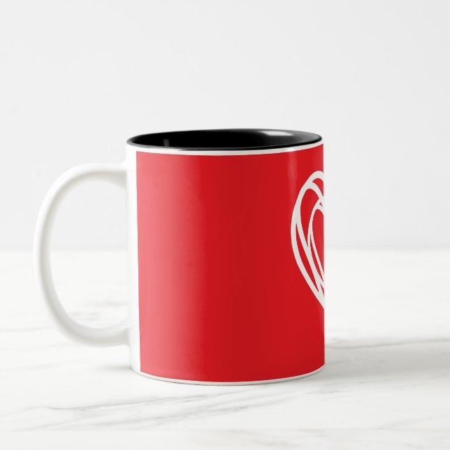 Mug de la Saint-Valentin avec un cœur pour une fil (Gauche)