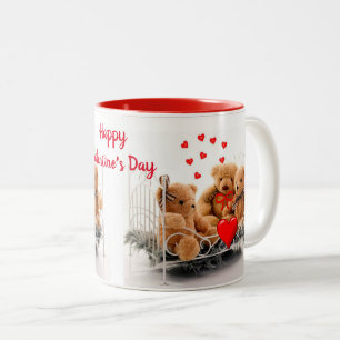 Mug de la Saint-Valentin avec un ours en peluche m