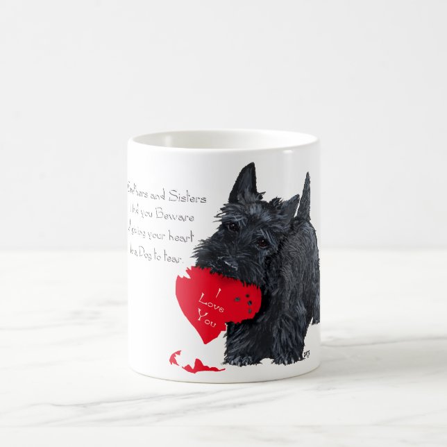 Mug de la Saint-Valentin avec un Scottish Terrier  (Centre)