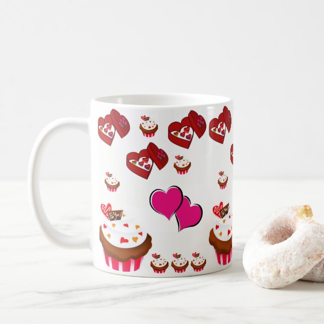 Mug de la Saint-Valentin Mugs (Avec donut)