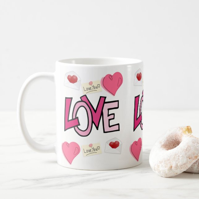 Mug de la Saint-Valentin Mugs (Avec donut)