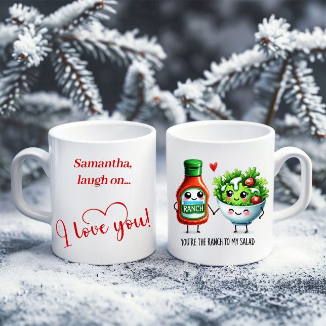 Mug de la Saint-Valentin Nourriture Drôle Amour Pe (Cute Funny Food Valentine Mug Personalized Love)