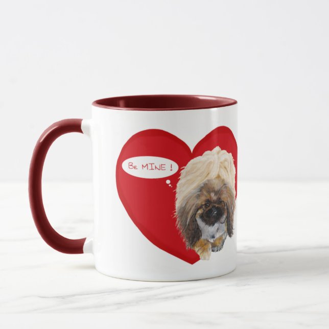 Mug de la Saint-Valentin pour Pékinois (Gauche)