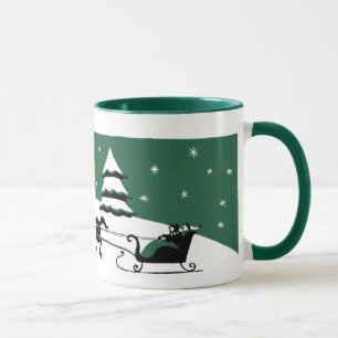 Mug de la scène de neige des années 1940