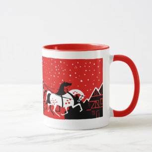 Mug de la scène de neige des années 1940