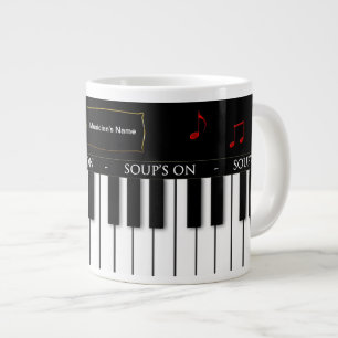 MUG DE LA SOUPE JUMBO DU MUSICIEN - CLAVIER PIANO