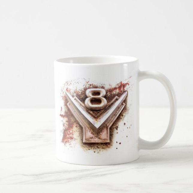 Mug De la voiture classique : Vieil emblème rouillé de (Droite)