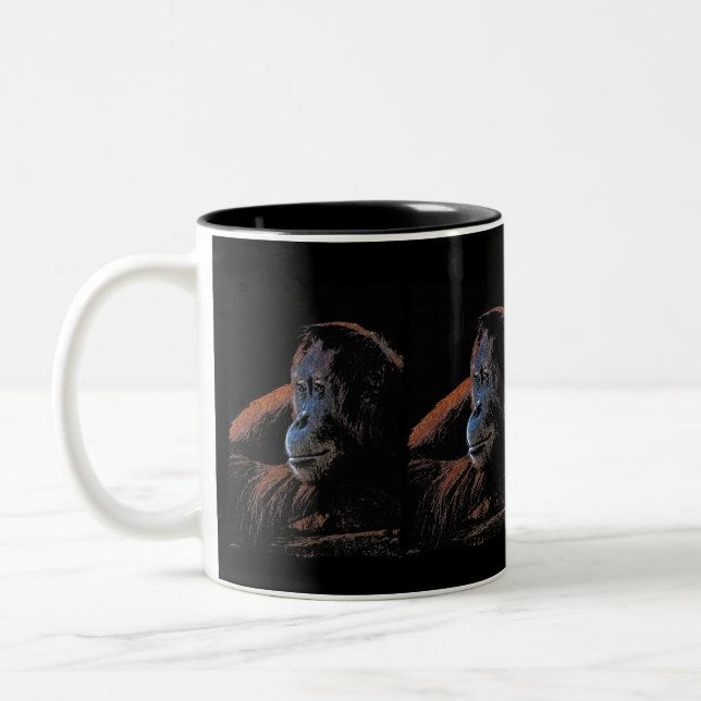 Mug de l'amoureuse des animaux de l'Orangutan (Gauche)