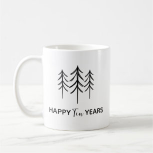 Mug de l'anniversaire de 10 ans en étain, personna